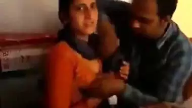 Indian teacher sucking students boobs in class