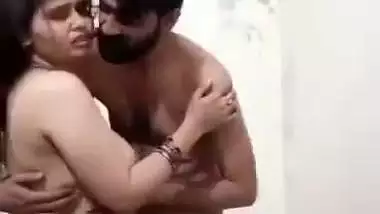 Standing bhabhi stripped fully and fucking in doggy position