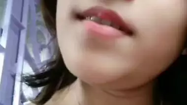 Gorgeous young girl topless video call viral show