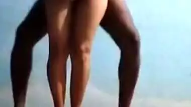 Horny Desi man and masked wife have XXX chudai in standing position