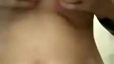 Sexy Indian Punjabi girl stripping nude on selfie cam