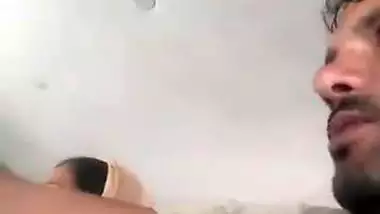 Rural desi lady kissed and boobs sucked in car