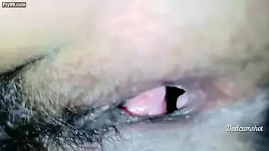 Hot desi housewife pushpa got dried by her stepson in doggy style and Desi pussy massage