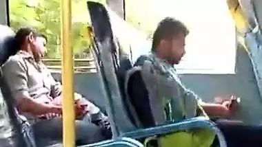 Another tarki guy masturbating in BUS while knowing side passanger girl recording