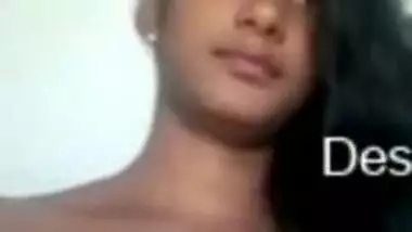 Sexy college girl showing her boobs and pussy