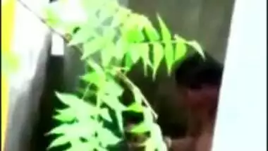 Desi aunty outdoor bath captured secretly on cam by neighbor gets mms online