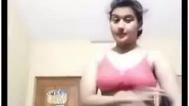 Exclusive- Cute Indian Girl Strip Her Cloths And Showing Her Boobs And Pussy