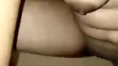 Mallu girlfriend pushing dick inside tight vaginal hole