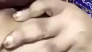 Long boobs girlfriend licking nipple viral video call