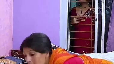 Indian porn of a mom getting horny watching her son fucking
