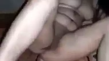 Big boob cousin shows her shaved pussy in nude MMS