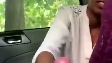 Desi outdoor porn of a girl sucking a dick in the car