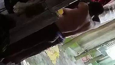 Son captures mom bathing in open backyard viral MMS