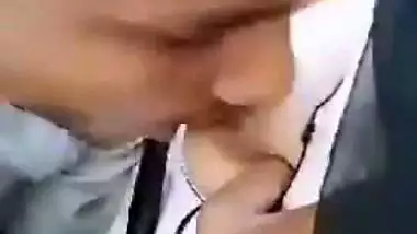 Couple enjoys on terrace in Indian college girl sex video